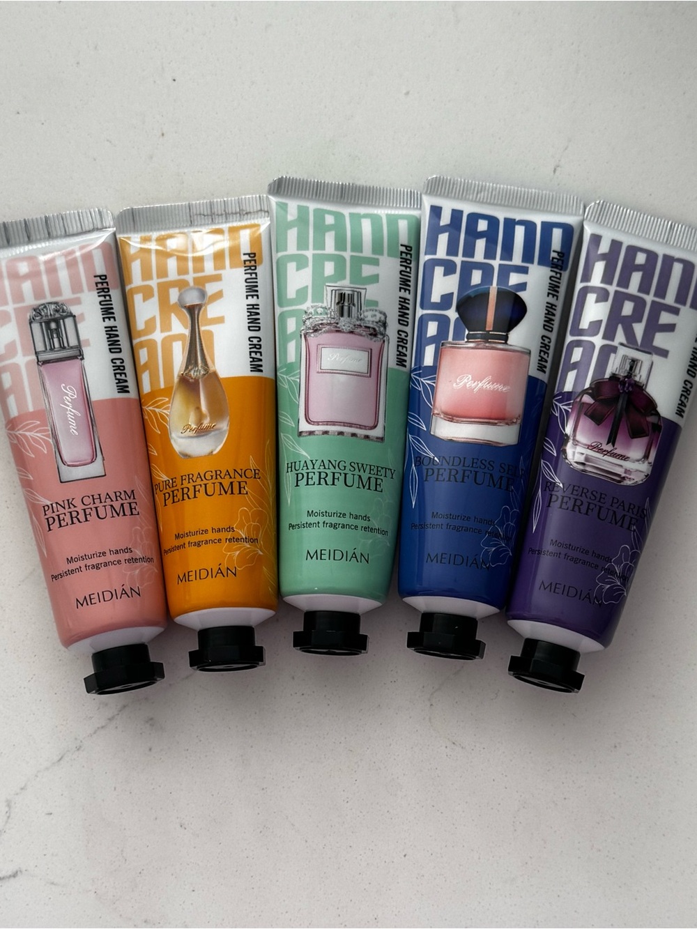 Hand Cream Gift Set Bundle – 10 Scented Minis – Bosuya + Meidian – New